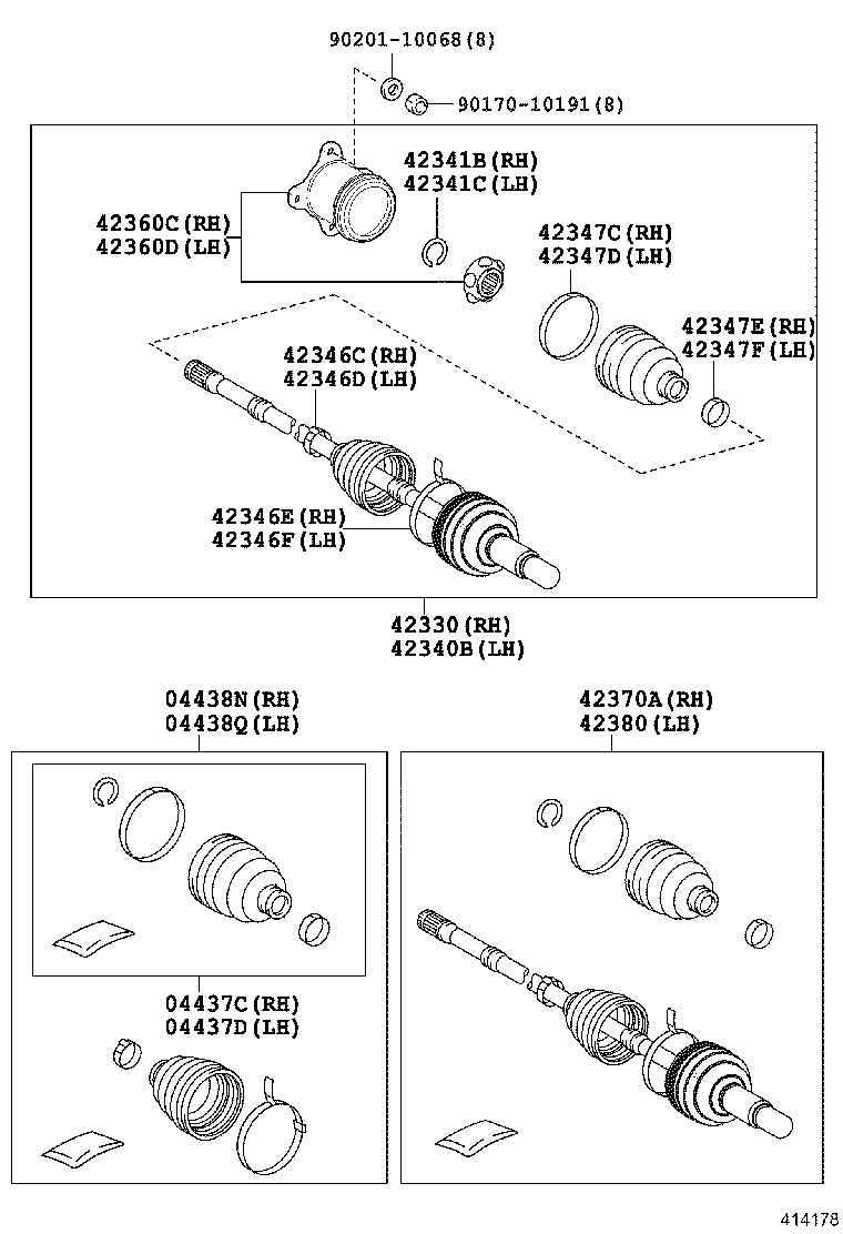 TOYOTA 0443912011 - Пыльник, приводной вал autospares.lv