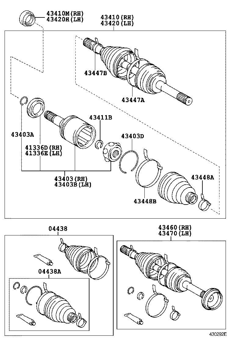 LEXUS 04438-60010 - Пыльник, приводной вал autospares.lv