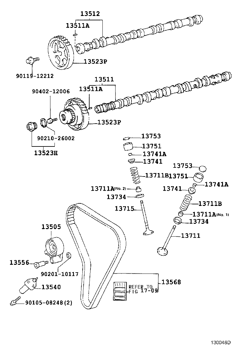 TOYOTA 13540-46030 - Натяжная планка, ремень ГРМ autospares.lv