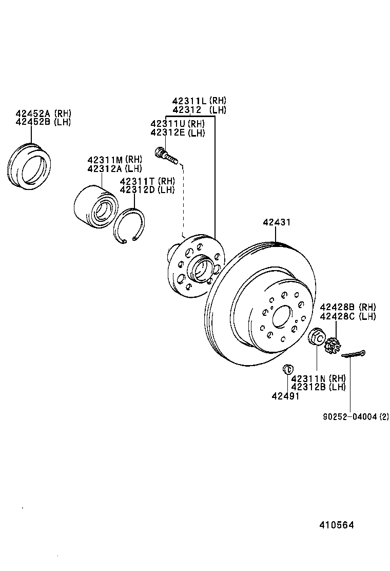 LEXUS 42431-53011 - Тормозной диск autospares.lv