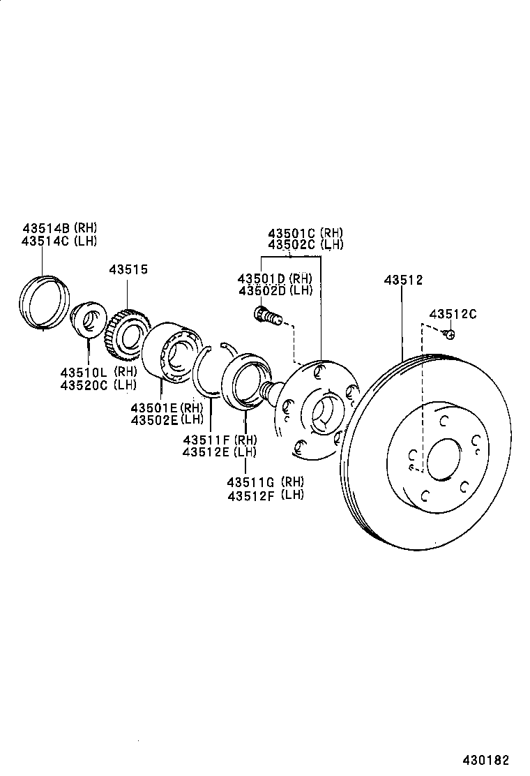 Opel 43512-50152 - Тормозной диск autospares.lv