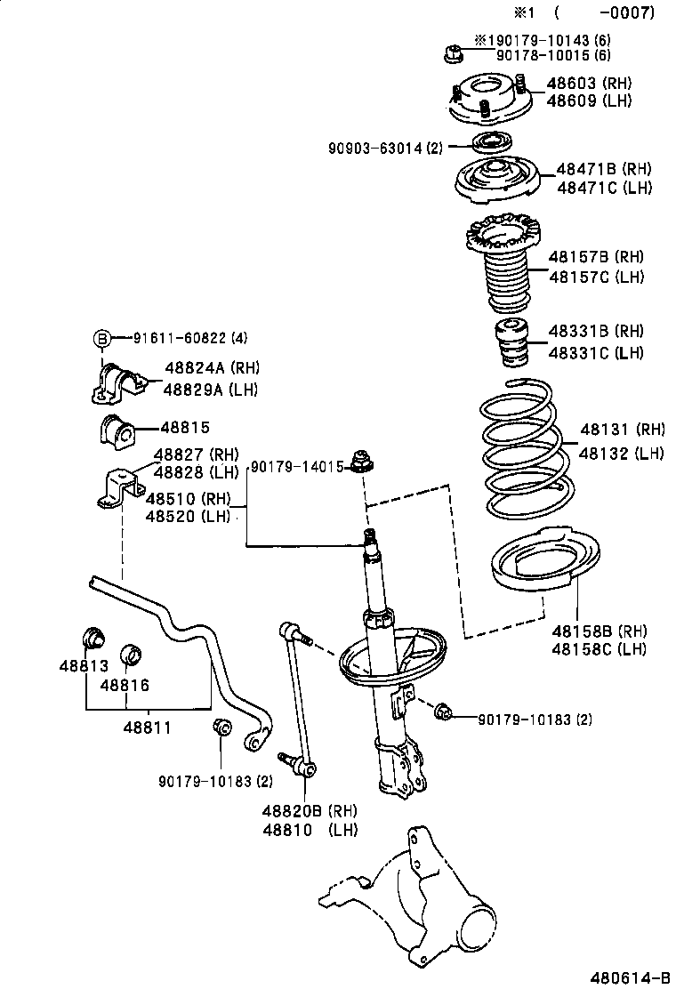 TOYOTA 48609-33120 - Опора стойки амортизатора, подушка autospares.lv