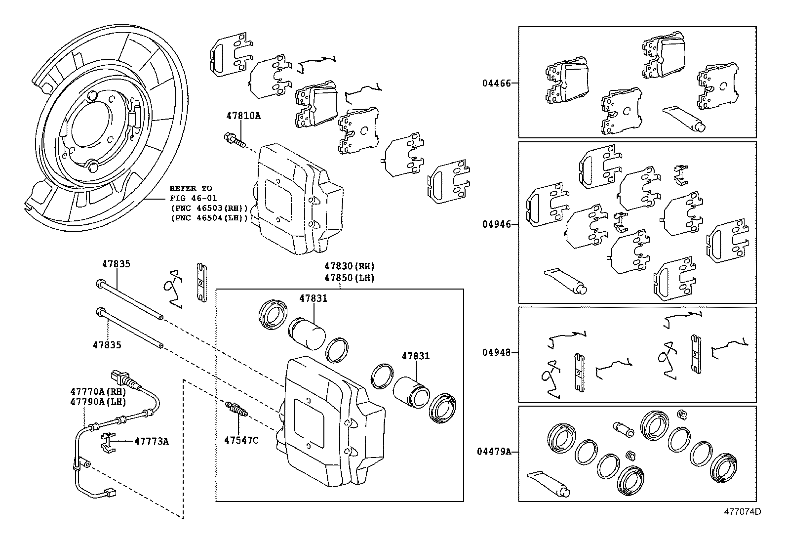 LEXUS 04466-0W020 - Тормозные колодки, дисковые, комплект autospares.lv