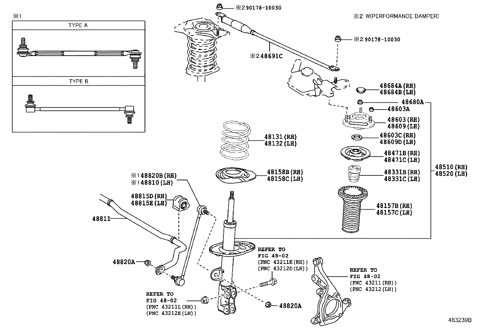 TOYOTA 48820-47020 - Тяга / стойка, стабилизатор autospares.lv