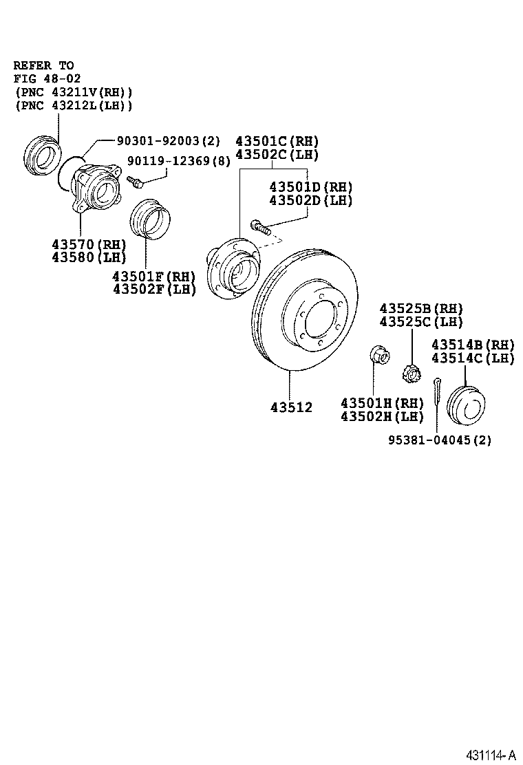 TOYOTA 4351260160 - Тормозной диск autospares.lv