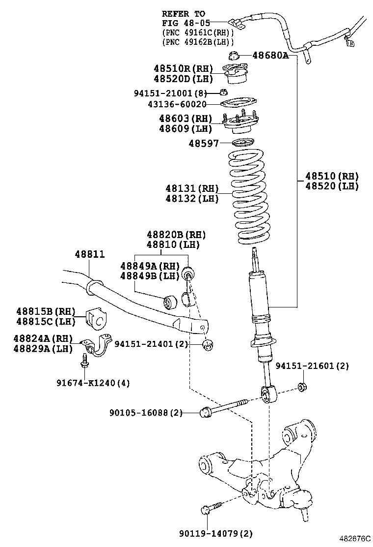 LEXUS 48810-60051 - Тяга / стойка, стабилизатор autospares.lv