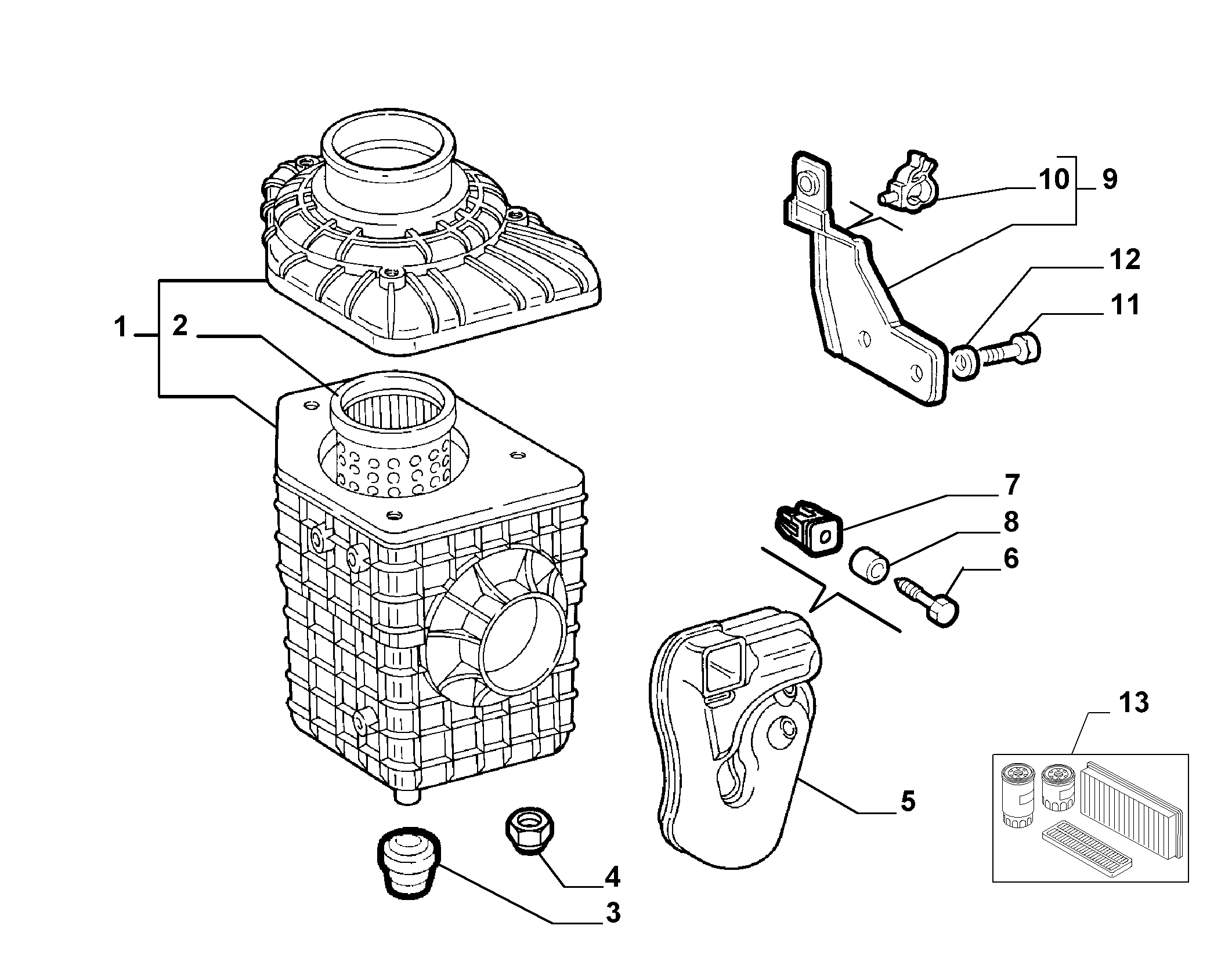 FIAT 46806675 - Воздушный фильтр, двигатель autospares.lv