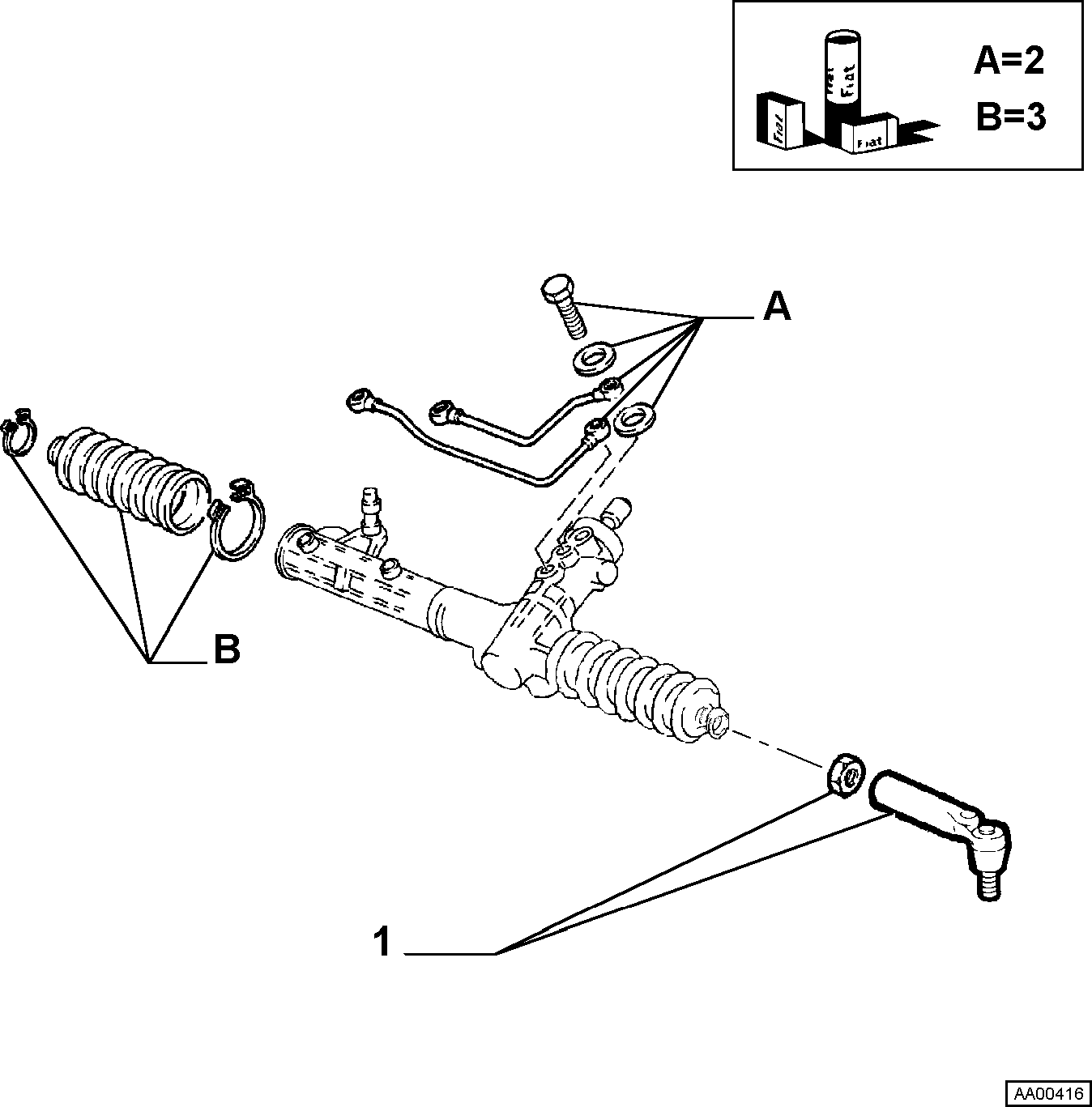 FIAT 77362279 - Наконечник рулевой тяги, шарнир autospares.lv