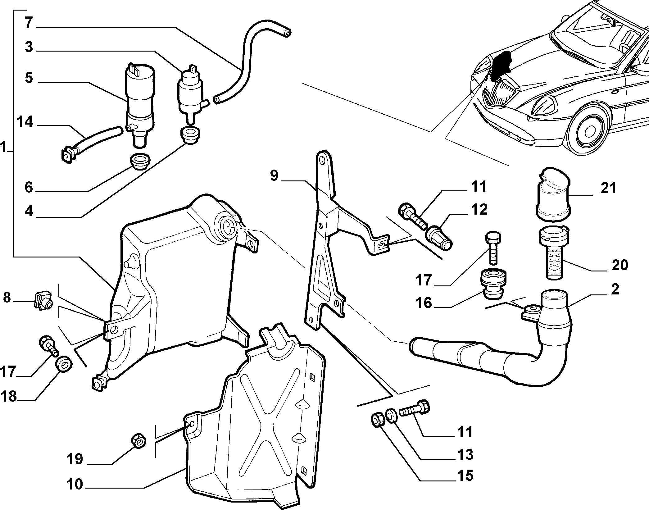 FIAT 598 1552 - Прокладка, насос омытеля / бачок омывателя autospares.lv