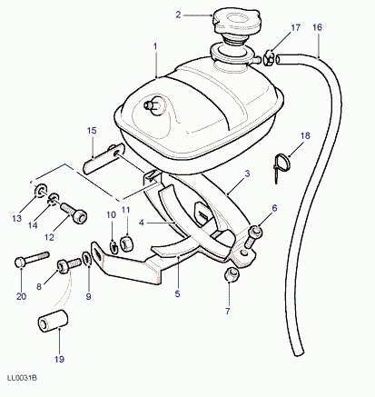 Rover 565540 - Крышка, резервуар охлаждающей жидкости autospares.lv