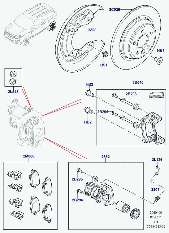 FORD LR027129 - Тормозные колодки, дисковые, комплект autospares.lv