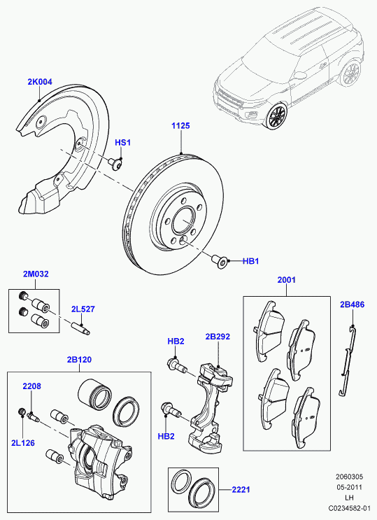 FORD LR027309 - Тормозные колодки, дисковые, комплект autospares.lv