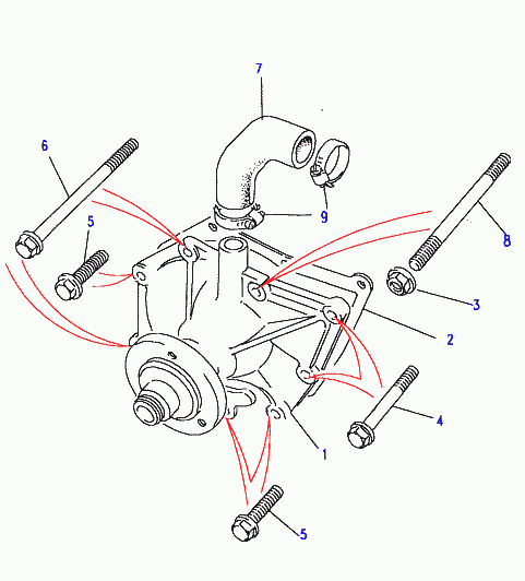 Rover RTC6395 - Водяной насос autospares.lv