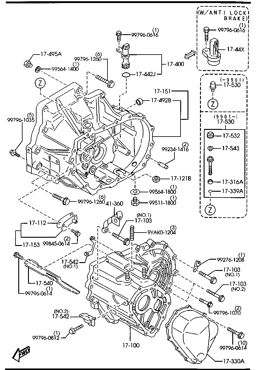 MAZDA 9979-61-035 - Болт, система выпуска autospares.lv