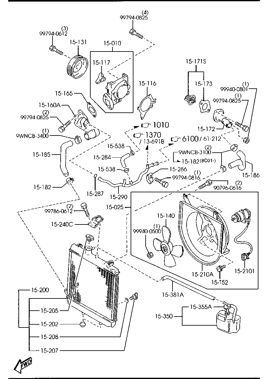 KIA B3C7-15-010 - Водяной насос autospares.lv