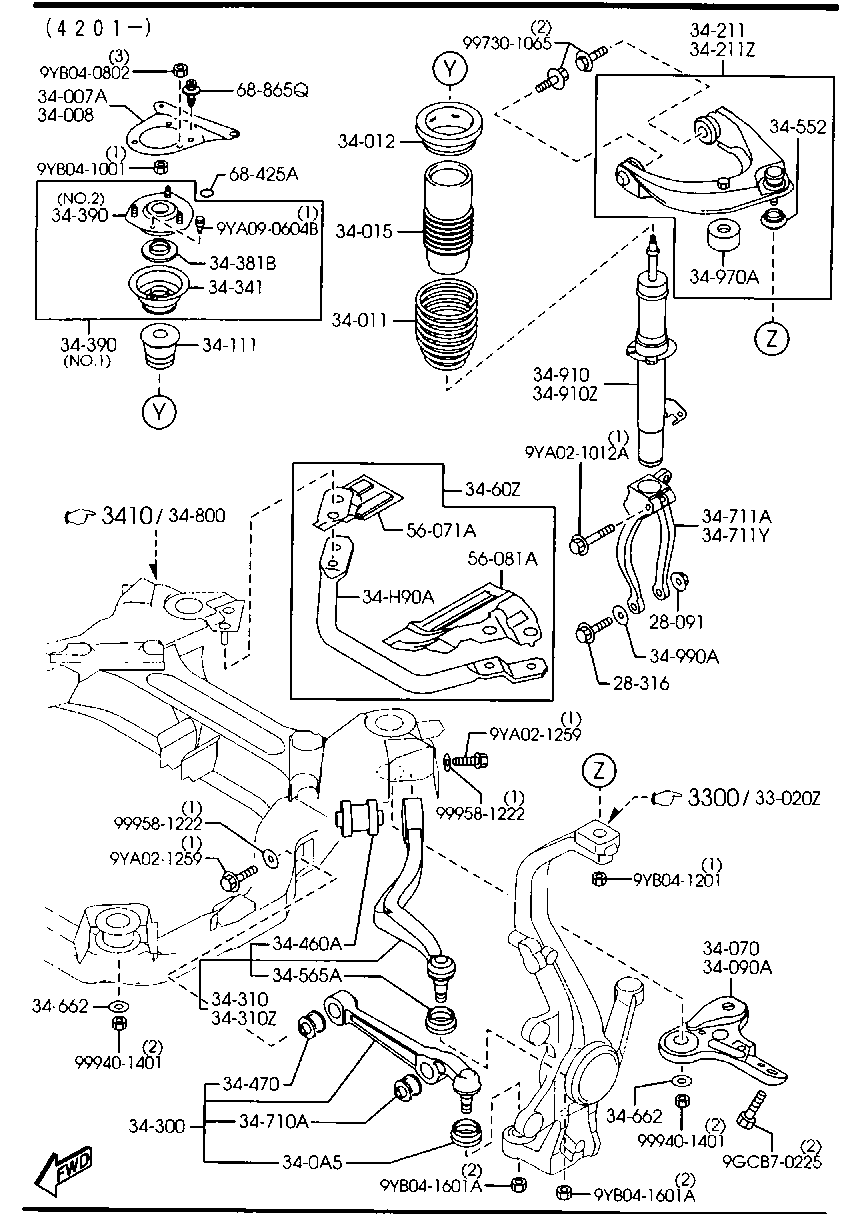 MAZDA G25S-34-700E - Амортизатор autospares.lv