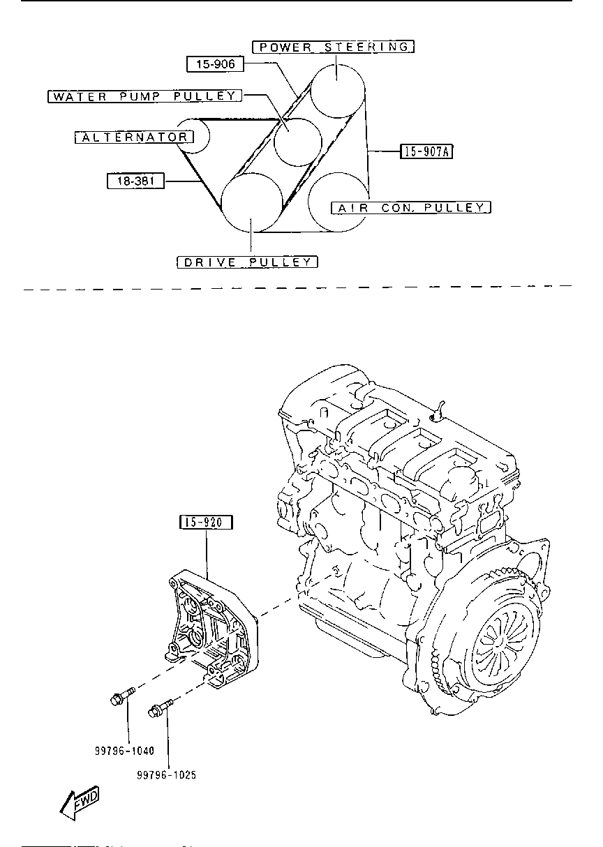 SAAB FS05-15-907 - Поликлиновой ремень autospares.lv