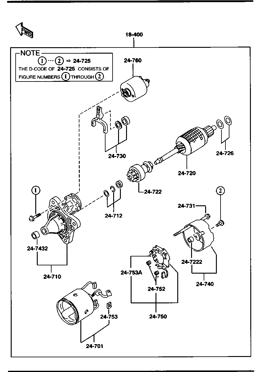 MAZDA B505-18-400 - Стартер autospares.lv