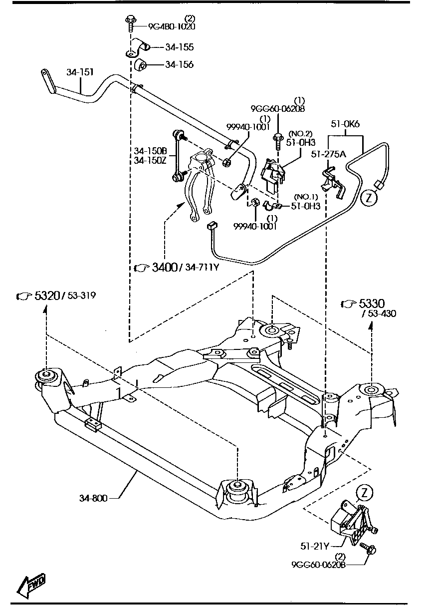 MAZDA GJ6A-34-170A - Тяга / стойка, стабилизатор autospares.lv