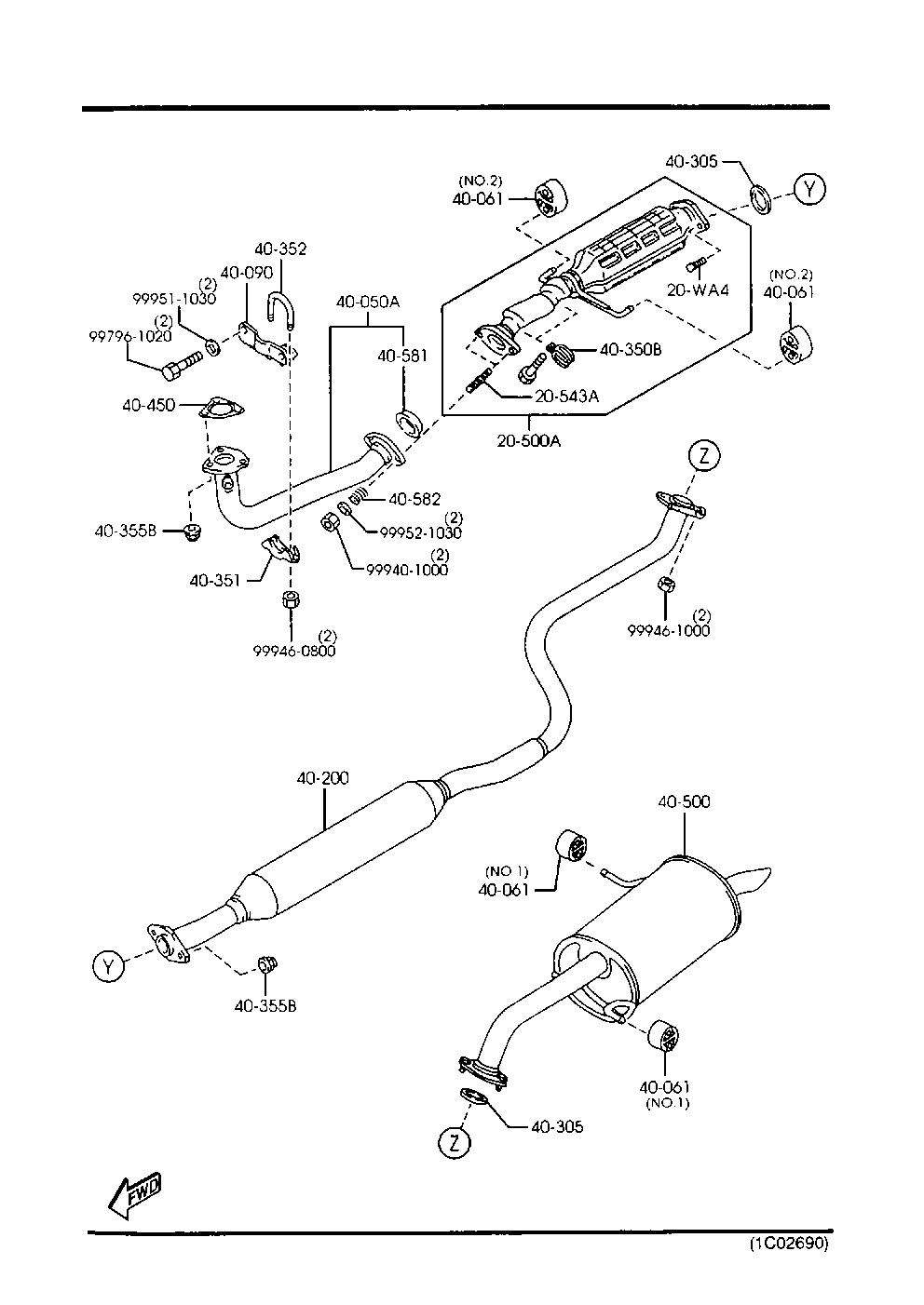 MAZDA FP87-20-600B - Катализатор autospares.lv