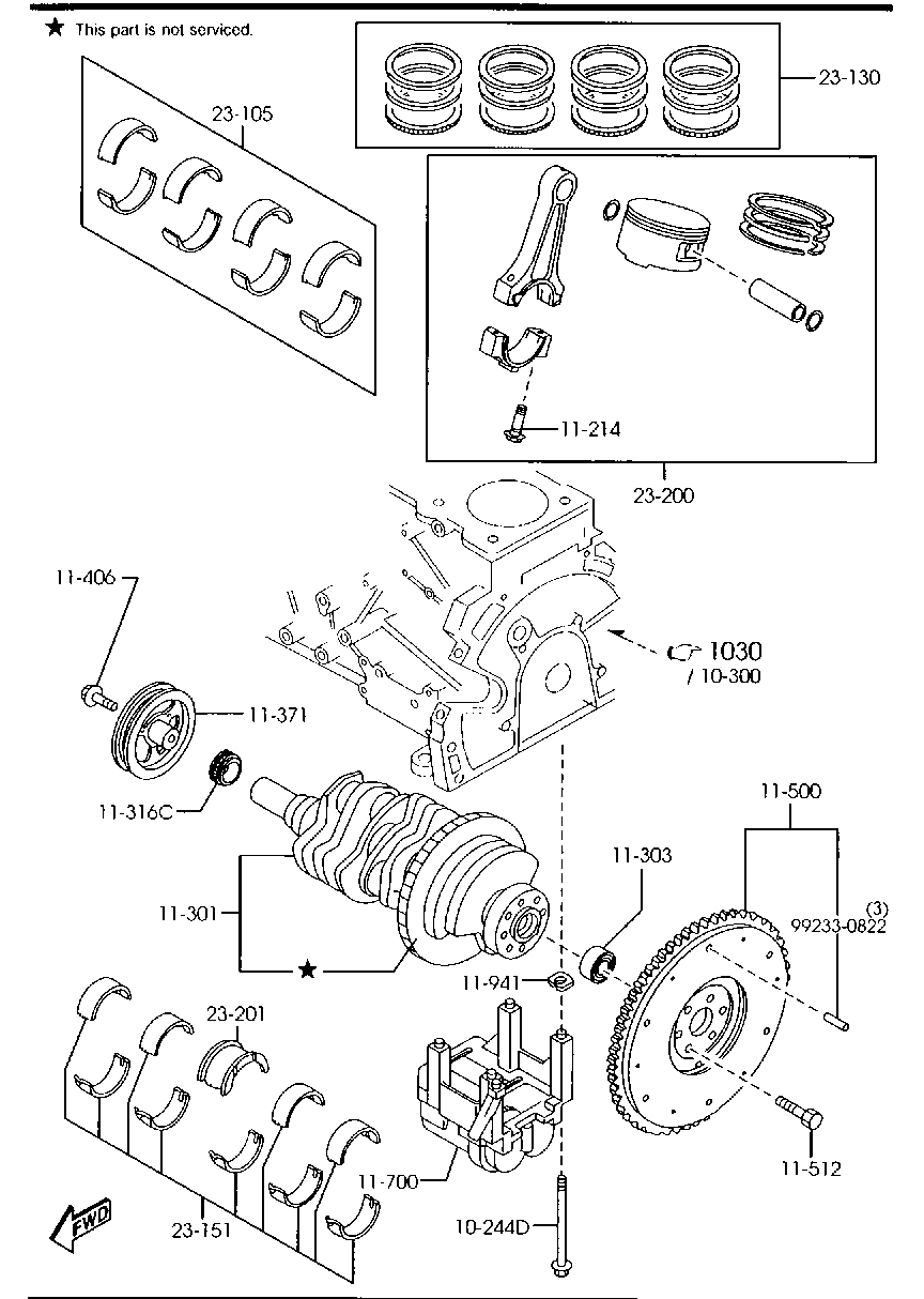 MAZDA L305-11-316 - Комплект цепи привода распредвала autospares.lv