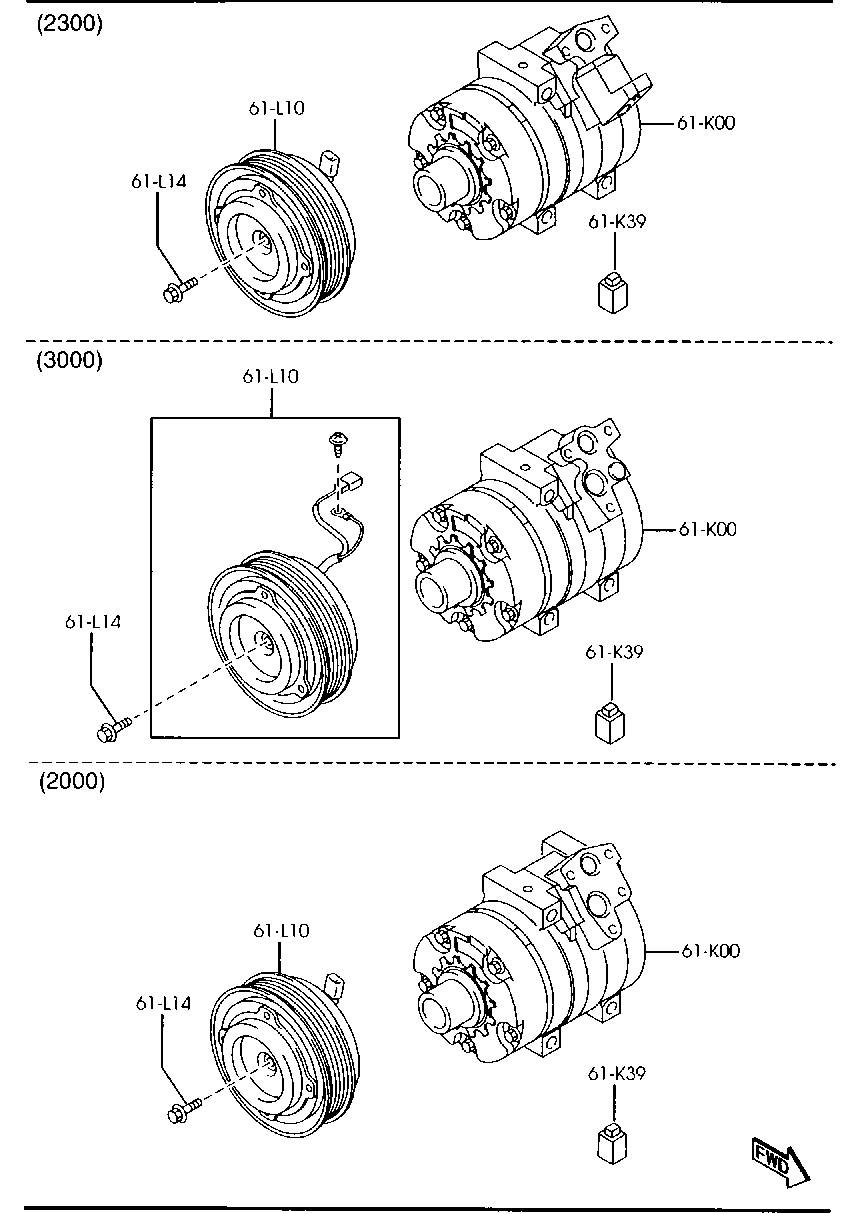 MAZDA L116-61-K00 - Компрессор кондиционера autospares.lv