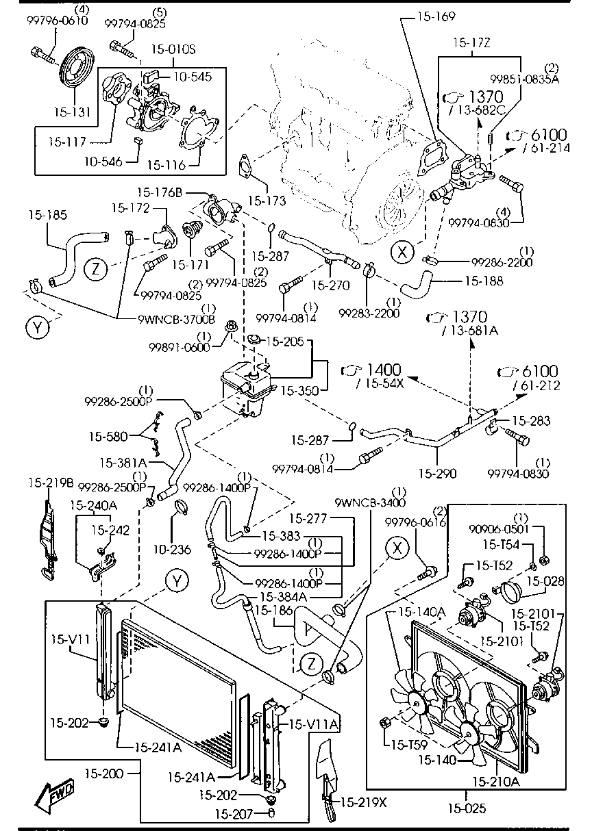 FORD 8AG9-15-010 - Водяной насос autospares.lv