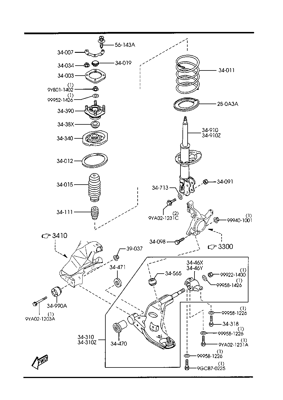 MAZDA GG2M-34-011A - Пружина ходовой части autospares.lv