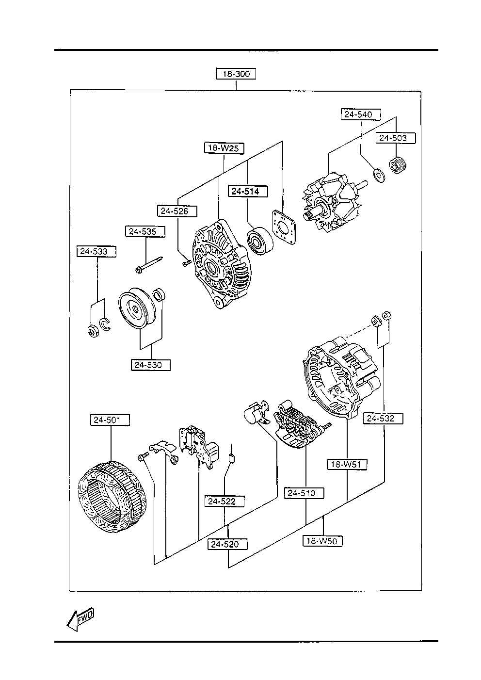MAZDA WL21-18-300 - Генератор autospares.lv