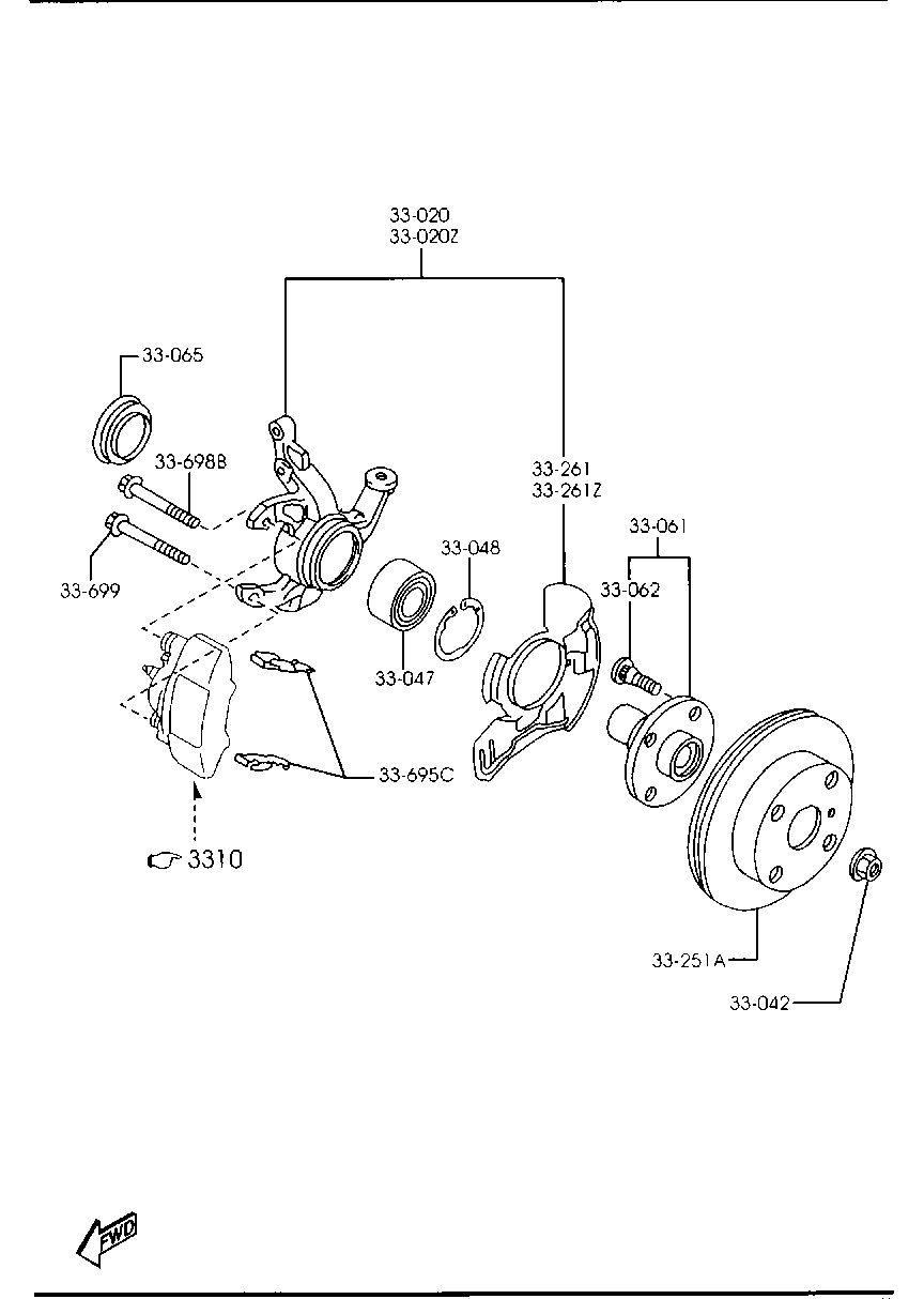 MAZDA BR70-33-25XD - Тормозной диск autospares.lv