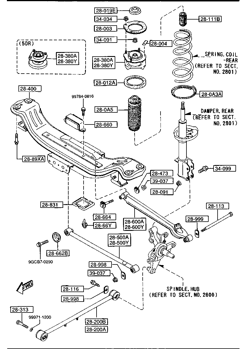 MAZDA GA8A-28-380B - Опора стойки амортизатора, подушка autospares.lv