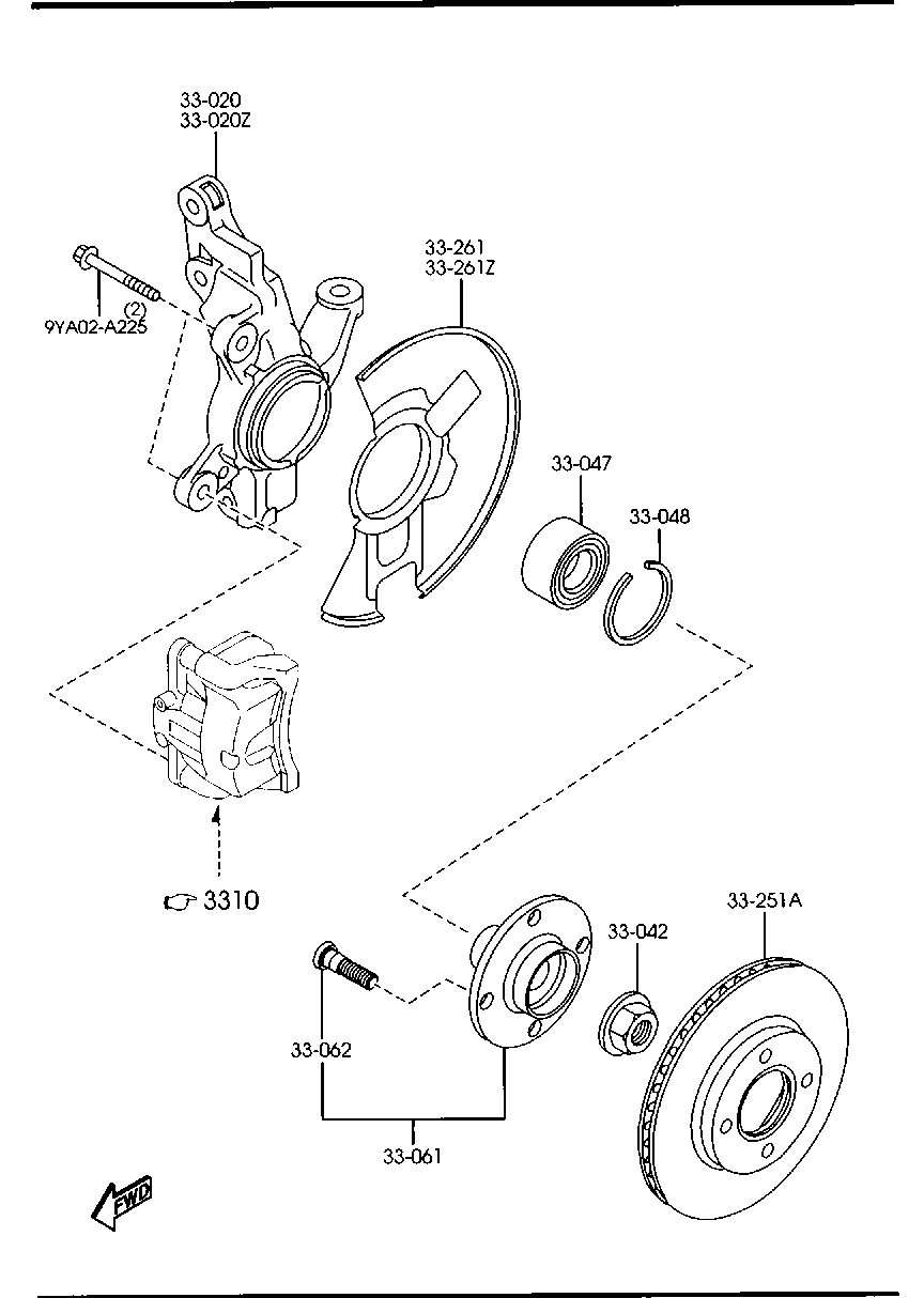 MAZDA DF71-33-251A - Тормозной диск autospares.lv