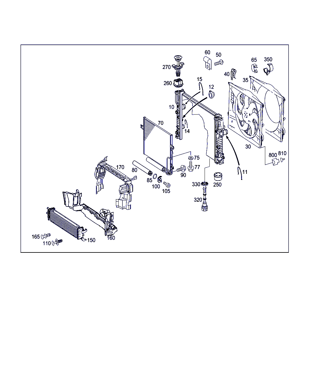 Mercedes-Benz A 211 500 34 02 - Радиатор, охлаждение двигателя autospares.lv