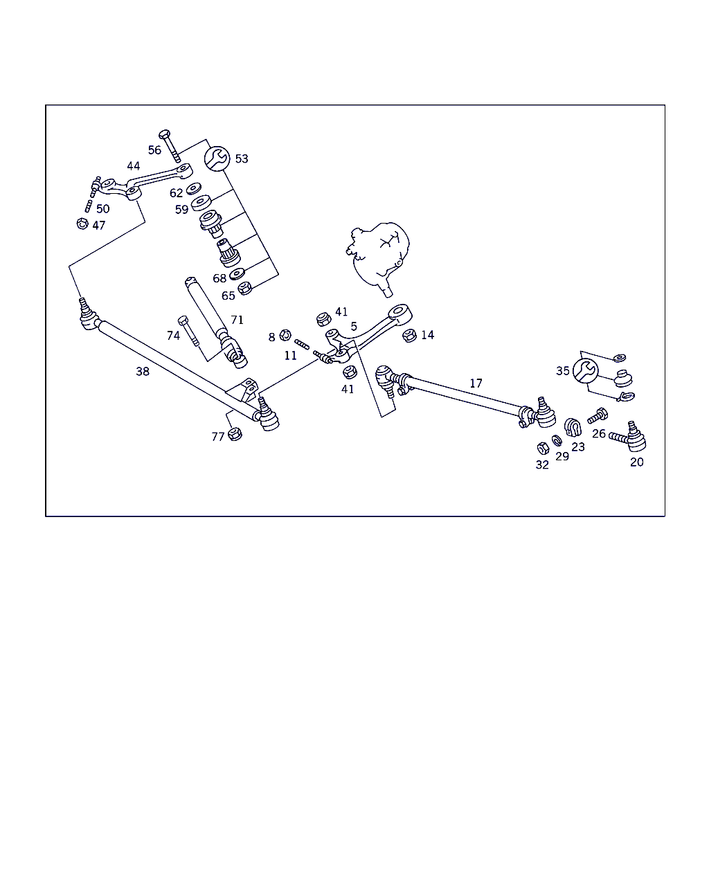 Mercedes-Benz A 126 460 08 05 - Рулевая тяга autospares.lv