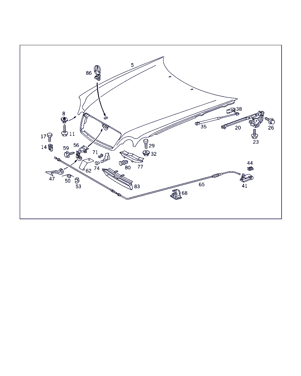 Mercedes-Benz A 208 880 01 29 - Газовая пружина, капот autospares.lv