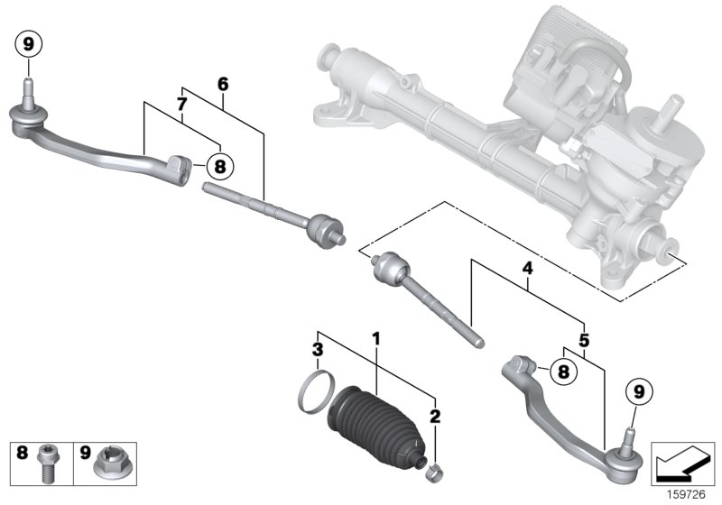 Mini 32106778548* - Осевой шарнир, рулевая тяга autospares.lv