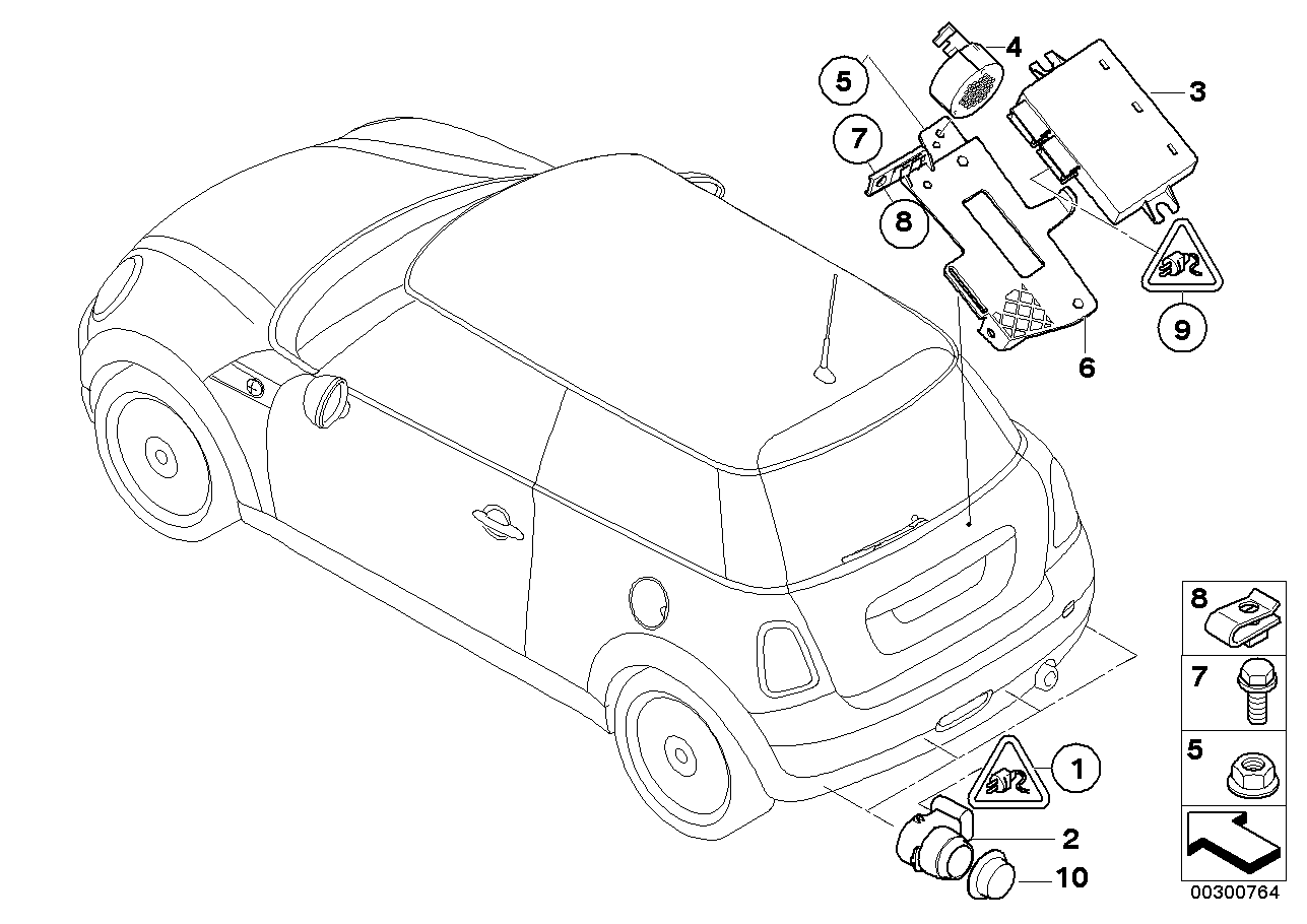 BMW 66 20 6 934 308 - Датчик, система помощи при парковке autospares.lv