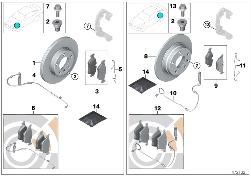 BMW 34112167233 - Тормозные колодки, дисковые, комплект autospares.lv