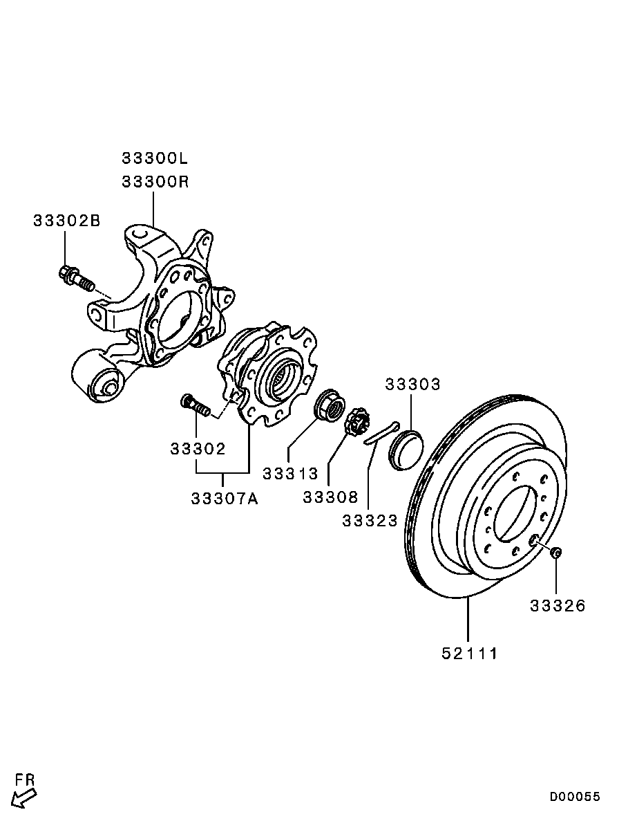 Mitsubishi 3780A007 - Подшипник ступицы колеса, комплект autospares.lv