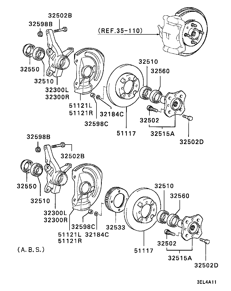 Mitsubishi MB34 9416 - Подшипник ступицы колеса, комплект autospares.lv