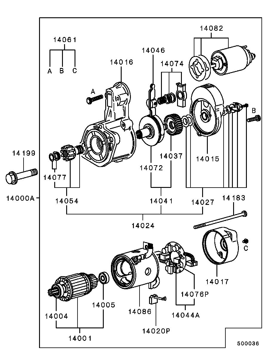 Hyundai MD164976 - Стартер autospares.lv