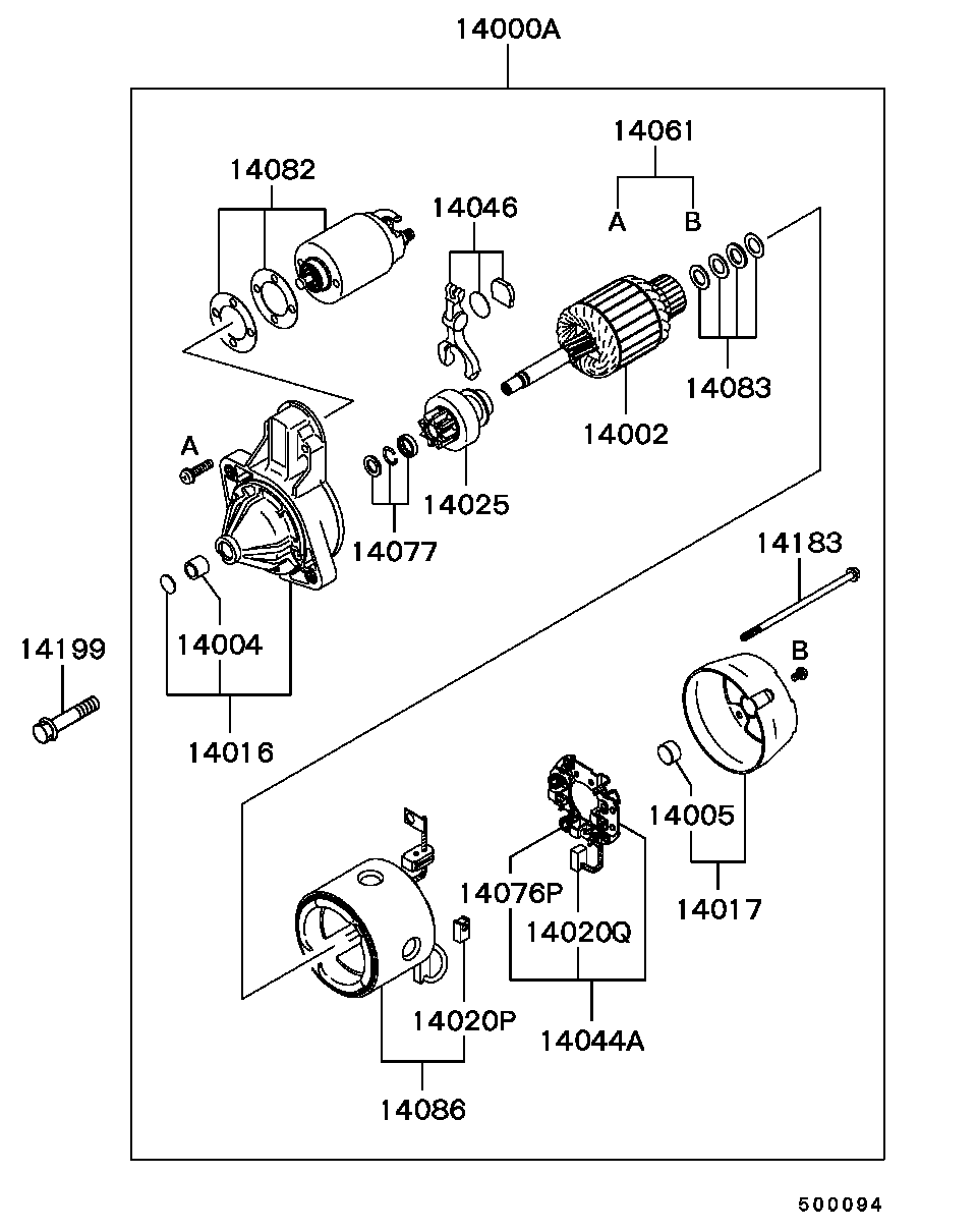 Mitsubishi MD618543 - Тяговое реле, соленоид, стартер autospares.lv