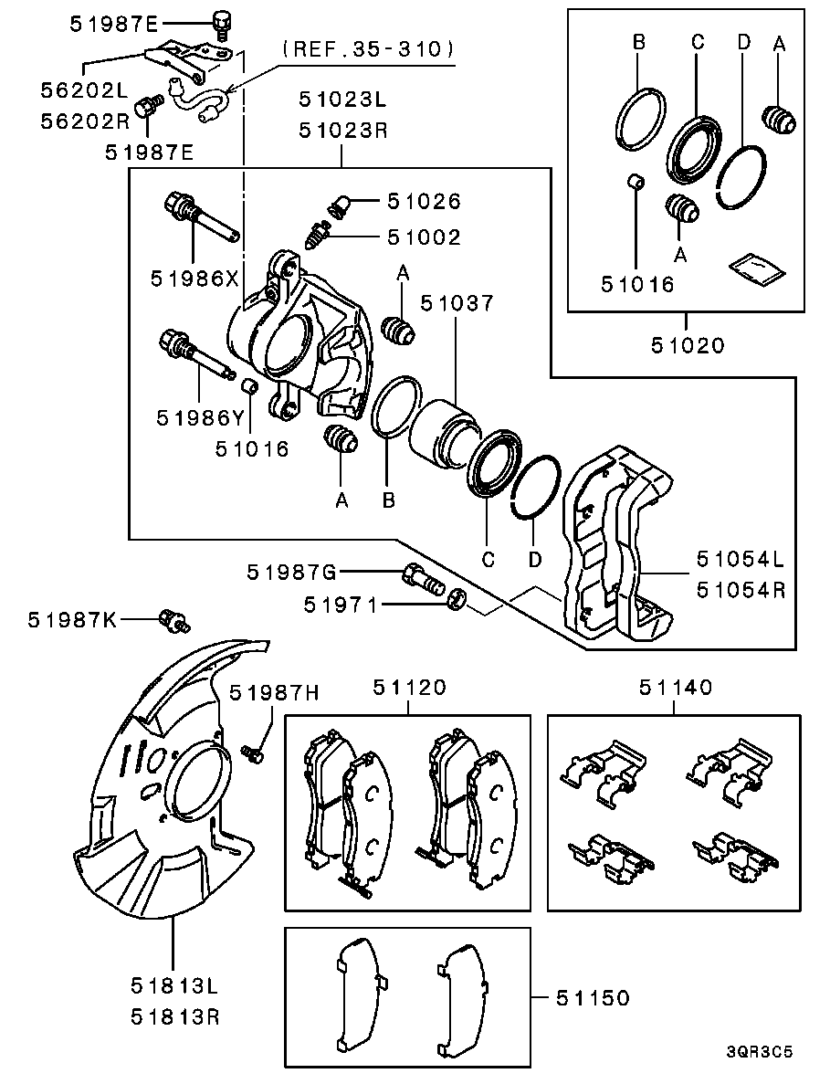 Mitsubishi MR955109 - Поршень, корпус скобы тормоза autospares.lv