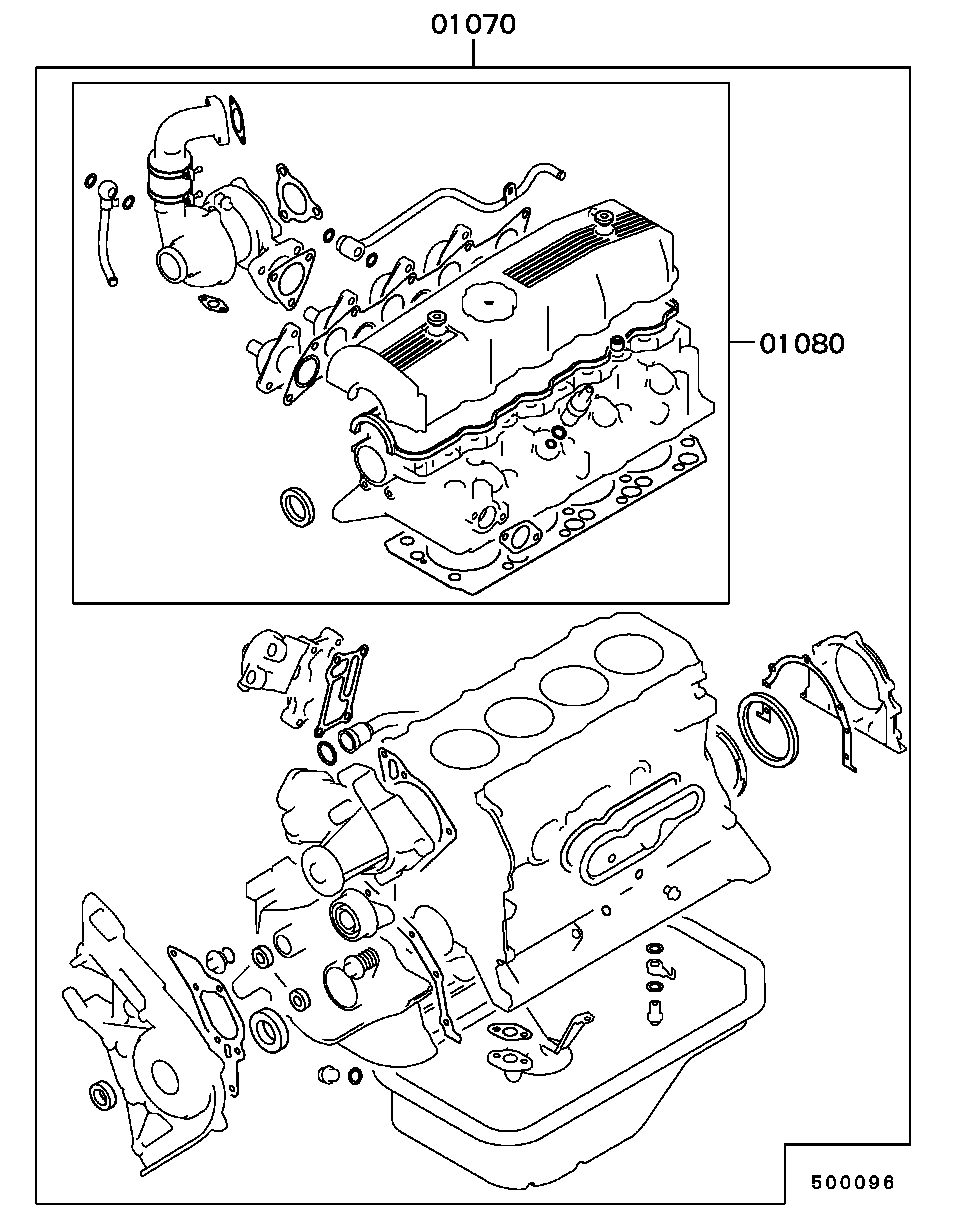 Mitsubishi MD978641 - Комплект прокладок, головка цилиндра autospares.lv