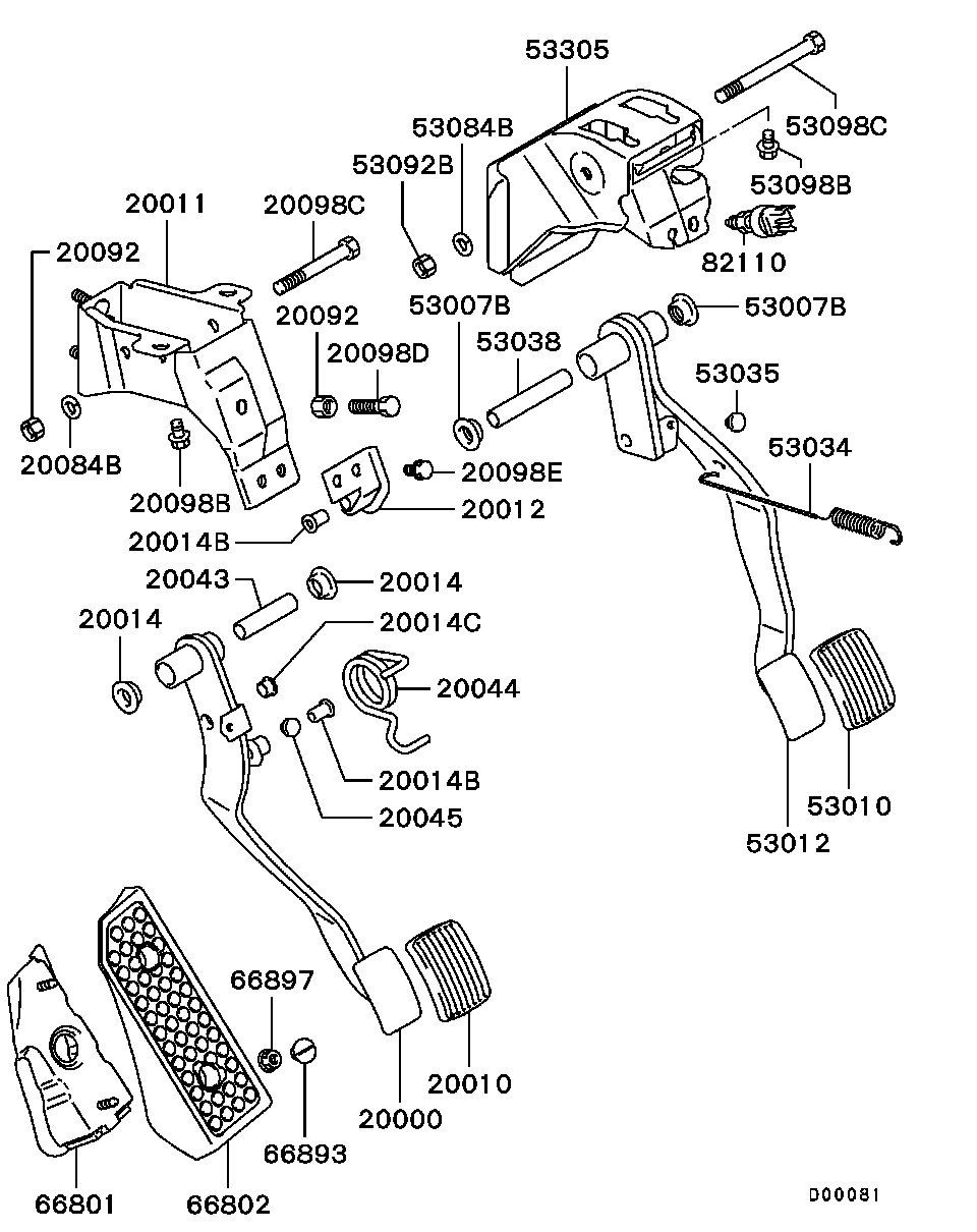 Mitsubishi MR-329967 - Выключатель стоп сигнала / сцепления autospares.lv
