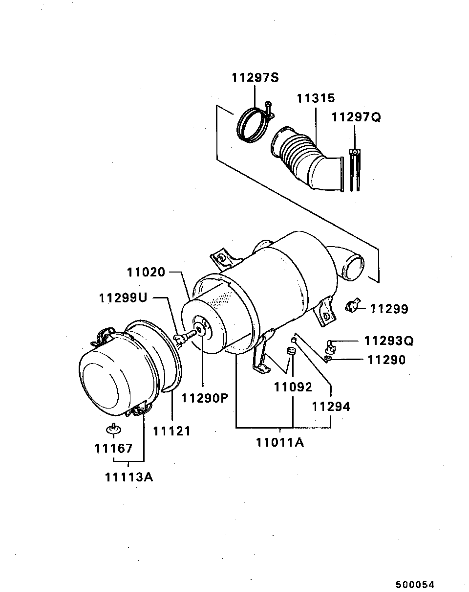 Mitsubishi MD 603384 - Воздушный фильтр, двигатель autospares.lv