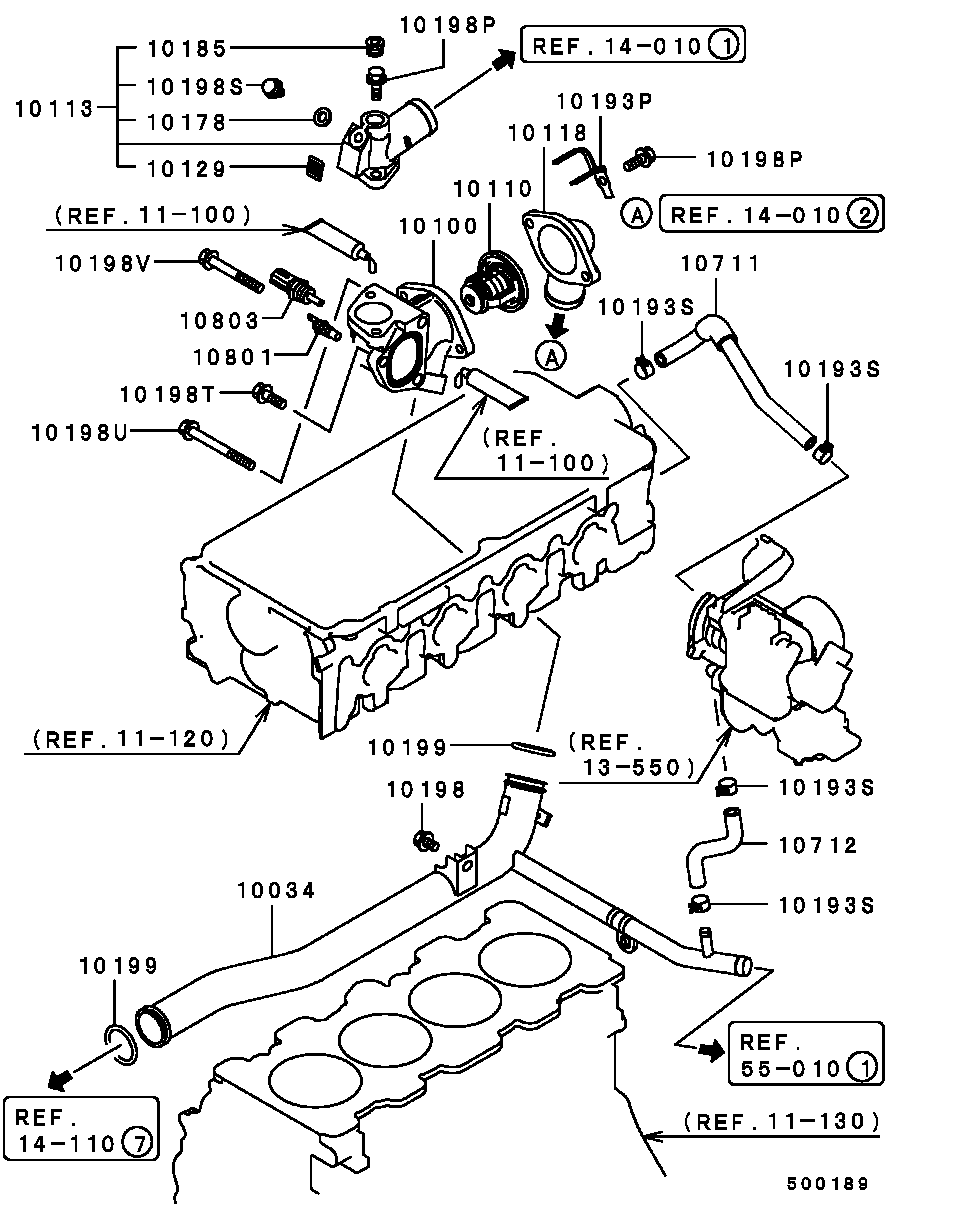 Mitsubishi MD315301 - Термостат охлаждающей жидкости / корпус autospares.lv