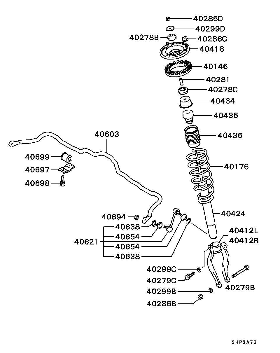 Mitsubishi MB910802 - Опора стойки амортизатора, подушка autospares.lv