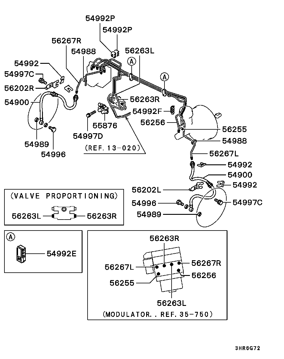 Mitsubishi MR334054 - Тормозной шланг autospares.lv