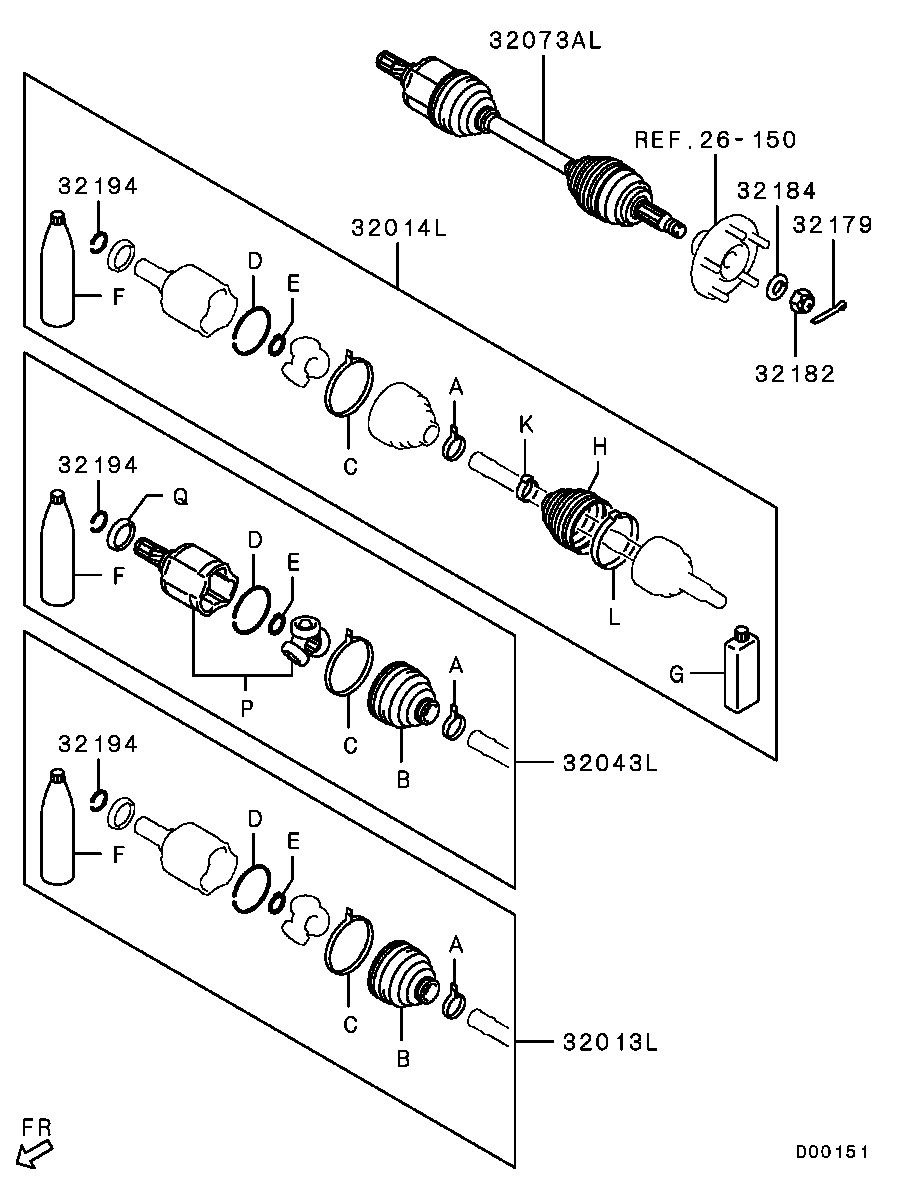 Mitsubishi 3817A193 - Пыльник, приводной вал autospares.lv